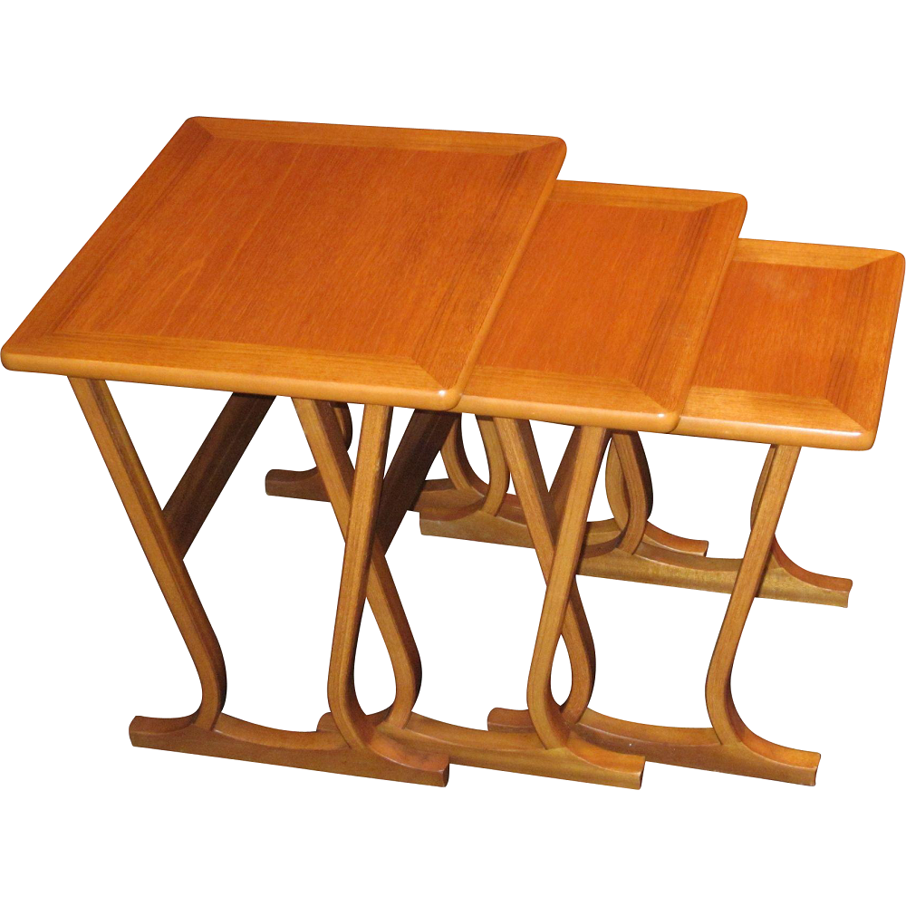 Midcentury Modern Parker Knoll Nesting Tables Set 3 Modernism
